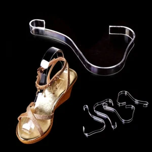 4X Women Clear Plastic Acrylic Sandal Lady Shoes Display Stand Inserts Holder - Picture 1 of 8