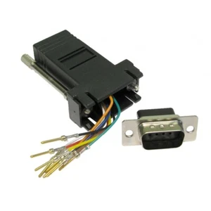 D9 Stecker auf RJ45 Buchse modularer Adapter - Bild 1 von 1