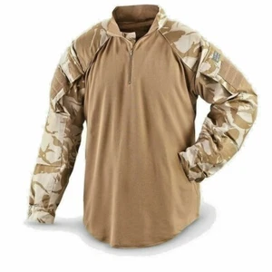 British Army Desert UBACs DPM Shirt Warm Weather Long Sleeve Top Genuine - Picture 1 of 4