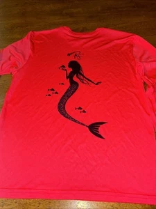 Reel Skinz Womans Med Mermaid Shirt Long Sleeve Fishing Swim Sun Shirt SPF 50 - Picture 1 of 12