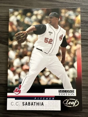 Hoja 2004 segunda edición - C.C. Sabathia #28 Salón de la fama Indios de Cleveland Foto 1 de 2