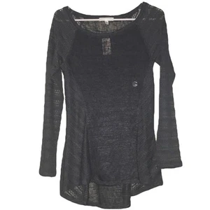 Maglione donna Aeropostale taglia small maglia alta bassa aperta grigio scuro nuovo con etichette - Foto 1 di 7