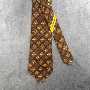 Salvatore Ferragamo Silk Tie Red Fox Dog Hunting Sportsman - Picture 1 of 8