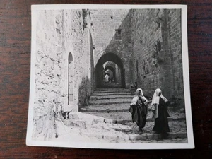 ISRAEL OLD PHOTO JERUSALEM HEROD STREET 1912 MINI PHOTO TRAVEL ALBUM - Picture 1 of 3