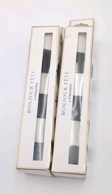 Papel crepé/streamers BonJour Fete blanco y negro 2 paquetes Foto 1 de 4