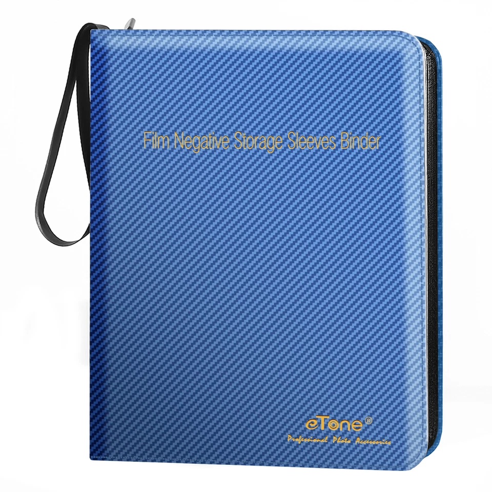 135 35mm 120 4x5 8x10 Filme Página Negativa Álbum Azul Caixa Fichário de Armazenamento Sem Ácido - Imagem 1 de 4