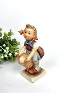 Goebel Hummel “Little Helper" Girl Figurine #73 West Germany Vintage 4” - Picture 1 of 10