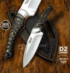 Model # 5871 Custom Full Tang Skinning Knife Hand Made By Impact Cutlery | D2 - Picture 1 of 10