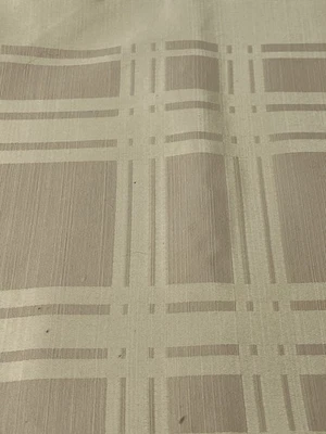 Tone on Tone Beige Plaid Polyester Fabric 2.75 Yards 53" Unbranded Decorator Wt. - Image 1 of 4