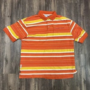 Vintage Phat Farm Poloshirt Erwachsene Large weiß orange 90er Y2K Streetwear - Bild 1 von 8