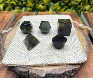 7 Pieces Labradorite Sacred Geometry Heiki Crystal Healing Spiritual Meditation - Picture 1 of 5