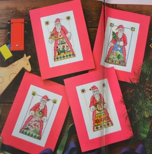 Cross Stitch Chart Only - Detailed Nordic Santa Christmas Cards - Picture 1 of 1