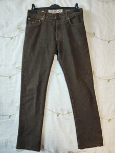 JACOB COHËN J688 Made in Italy Brown Denim Jeans Size 31 W31 Slim Fit Luxury - Picture 1 of 17