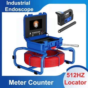 Sewer Camera 7" Screen Self-Leveling Pipe Inspection Camera 512hz Locator DVR - Imagen 1 de 15