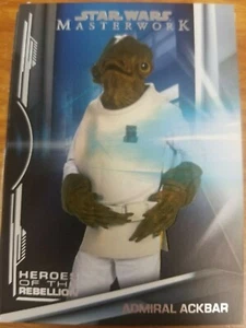 Star Wars 2019 Masterwork HR-8 Admiral Ackbar Heroes Rebellion 044/299 Rainbow - Imagen 1 de 1