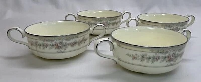 Noritake Shenandoah 9729 Flat Cream Soup Bowls (Set of 4) Bone China - BRAND NEW