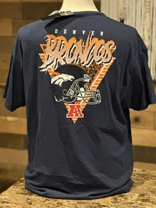 DENVER BRONCOS New NFL Football Men’s T-Shirt Navy Blue Size XL - Picture 1 of 8
