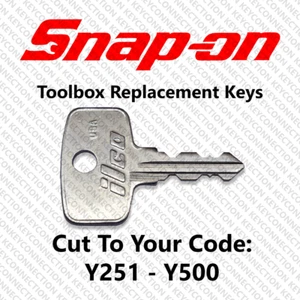 Snap on Tool Box Key Replacement Cut to your Code Y251 - Y500 - Picture 1 of 1