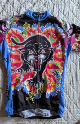 Camisa de ciclismo Paladin pequeña para mujer Top de ciclismo con pantera y bolsillo trasero  Foto 1 de 4