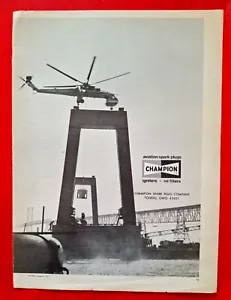 Sikorsky SKYCRANE Hubschrauber Ad 1972 Brückenbauer mit Champion Zündkerzen - Bild 1 von 1