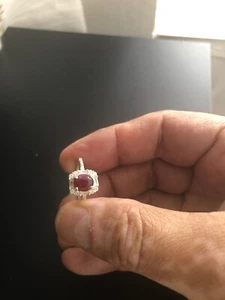 Natural Certified Ruby Women Ring Silver 925 - Picture 1 of 7
