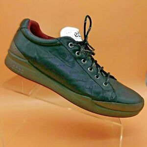 Ecco Biom Hybrid 2 Black Leather Lace Up Spikeless Golf Shoes Mens 45 US 11-11.5
