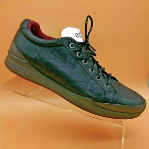 Ecco Biom Hybrid 2 Black Leather Lace Up Spikeless Golf Shoes Mens 45 US 11-11.5 - Picture 1 of 10