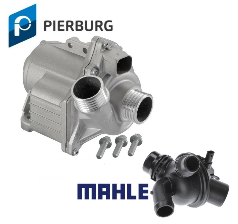 Bomba de agua eléctrica con pernos OE Pierburg + termostato OE Mahle para BMW 3,0 L Foto 1 de 1