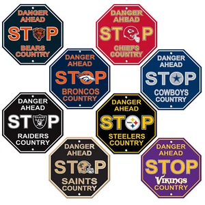 New NFL 32 Teams Home Office Decor STOP Sign 12" x 12" Octagon Made in USA - Picture 1 of 35