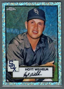 2021 Topps cromo platino aniversario Hoyt Wilhelm platino mini diamante SP - Imagen 1 de 2