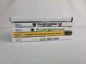 Wii Games Lot Of 5 Tested And Working - Zelda Star Wars Planet 51 Transformers - Picture 1 of 7