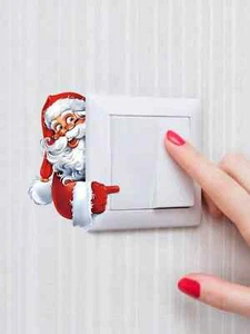 Adesivi Murali Maliziosi Babbo Natale Peeping Autoadesivi Decorazione Casa Vacanze Adesivo - Foto 1 di 7