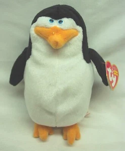 TY Beanie Baby Madagascar Penguins SKIPPER PENGUIN 6" Plush STUFFED ANIMAL NEW - Picture 1 of 5