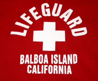 Sudadera De Colección Salvavidas LA T Deportiva Talla S/M Años 80 90 Roja Isla Balboa CA Sudadera con Capucha Foto 1 de 4