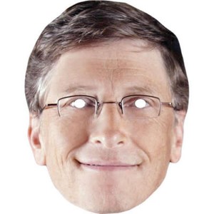 Bill Gates Retro Celebrity Card Face Mask - Ready To Wear - Fancy Dress