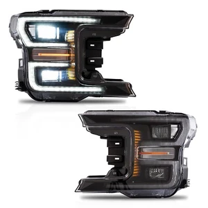 Customized Black FULL LED Headlights w/ Sequential Turn Signal for 18-20 F-150 - Picture 1 of 12