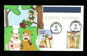 US FDC #4467-4471 Geri Peltin Painted HP 2010 OH Sunday Comics Funnies Set of 2