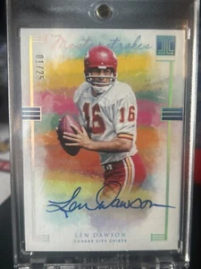 2019 Panini Impeccable Masterstrokes Len Dawson 1/25 Chiefs Auto SP - Picture 1 of 1