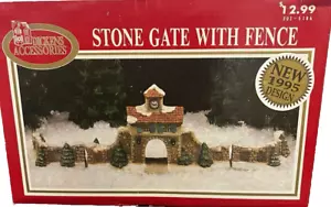 Dickens Accessories Stone Gate with Fence Christmas Decor P10 - Picture 1 of 7