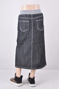 New Little Girls Long Skirt Elastic Waist basic 5pockets style #RK-87249K - Picture 1 of 8