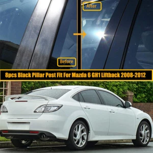 Fit For Mazda 6 2008 2009 2010 2011 2012 Glossy Black Window Pillar Posts - Picture 1 of 16
