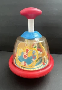 Vintage 1990 Fisher Price Pump Carousel Merry Go Round Toy Top horse chimes - Bild 1 von 6
