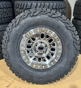 4) 17" KMC KM235 Crawl Beadlock Wheels 35" Baja Boss AT 8x6.5 Dodge Ram 2500 - Picture 1 of 6