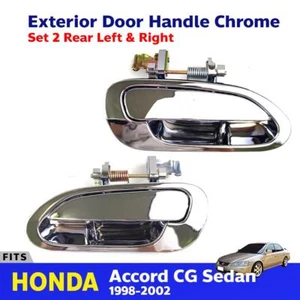 Outer Door Handle Chrome Rear RL+RR Fits Honda Accord CG 4D Sedan 1998-02 E06 - Picture 1 of 7