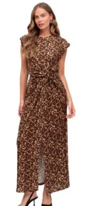 Ebby & I M/12 Balmain Leopard Print Twist Front Dress BNWT + Free Mecca Gift - Picture 1 of 10