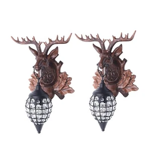 Wall Candle Sconces, Antler Lamp Rustic Deer Wall Light Fixtures Decor for Be... - Picture 1 of 7