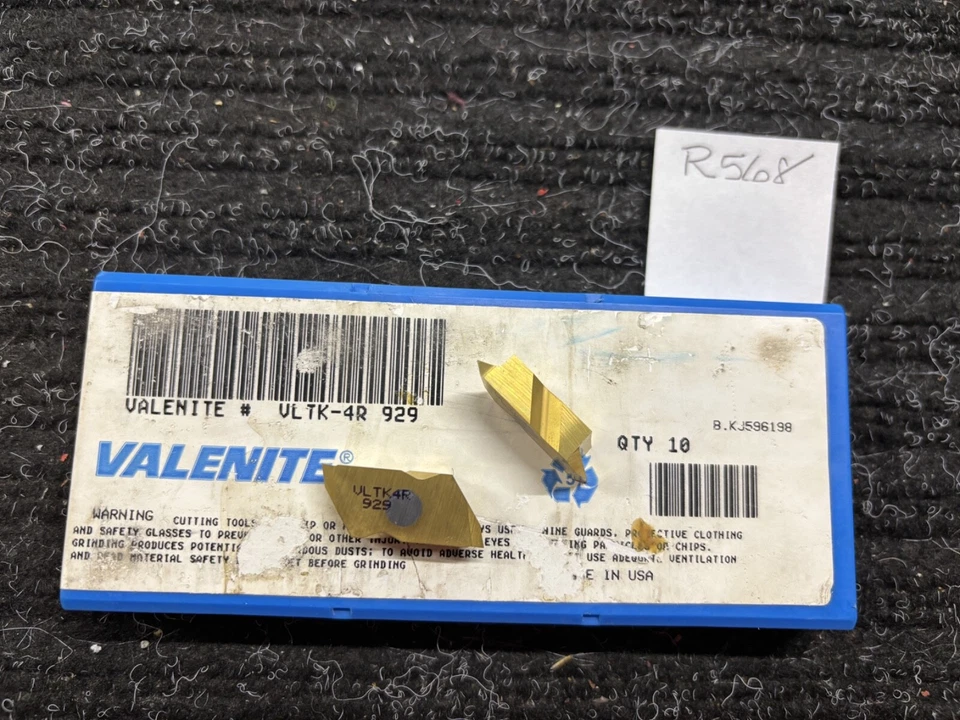 10 NUEVOS INSERTOS DE CARBURO ROSCADO VALENITE NTF4R (NTK4R) DE PRIMERA MUESCA GR. 929 (R568) Foto 1 de 1