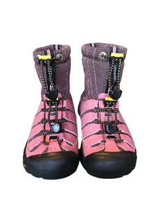 Child’s girls KEEN Dry/Warm Winter Snow Boots Sz 10 Shellback Pink -25 F EUC - Picture 1 of 11