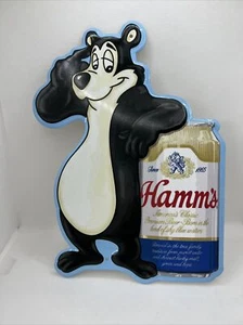 Hamm's Bier Logo gestanzt geprägt Bar Garage Werbung Retro Blechschild 10”x8” - Bild 1 von 1
