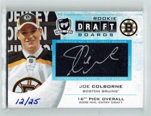 11-12 UD Upper Deck The Cup Rookie Draft Boards  Joe Colborne  /25  Rookie  Auto